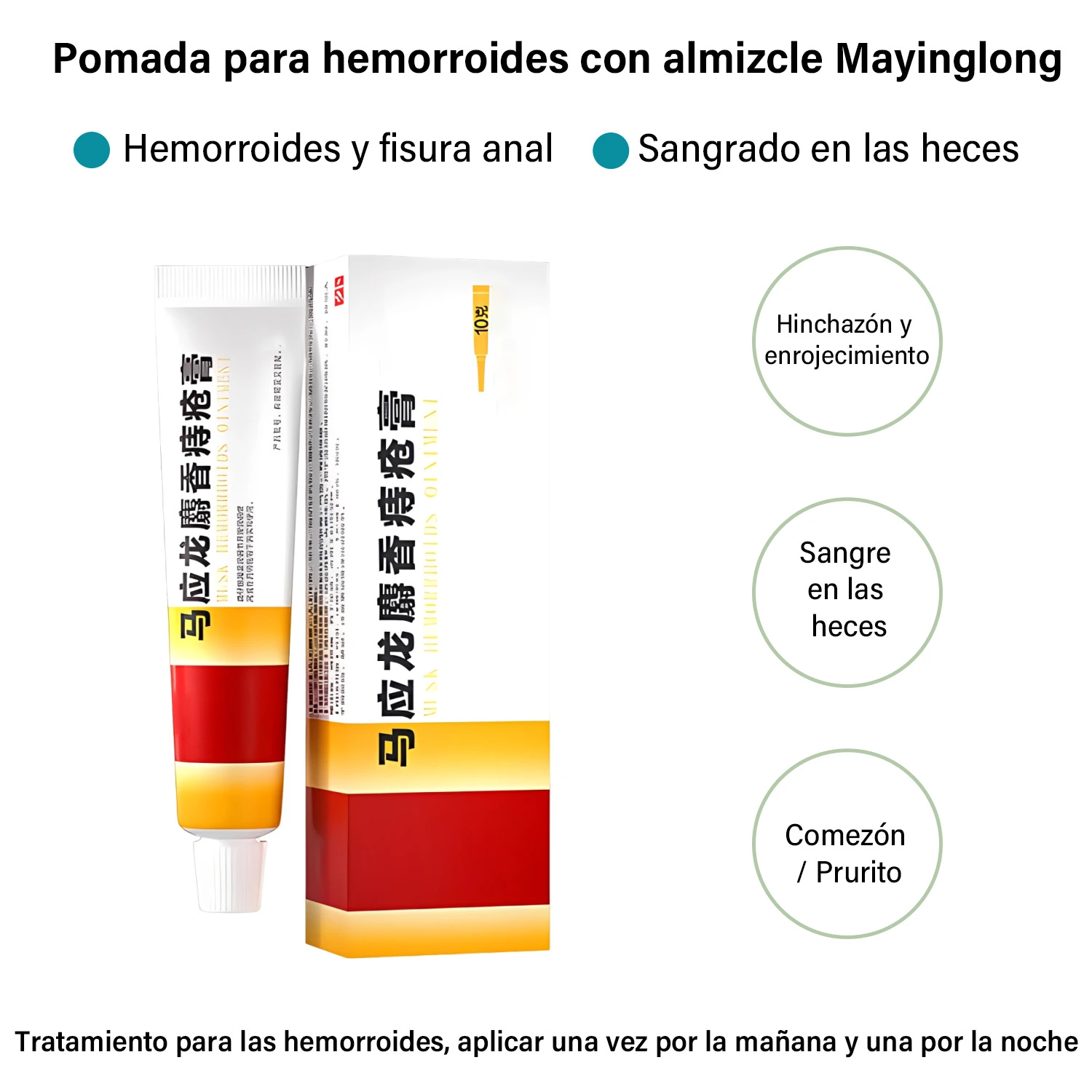 Ungüento de almizcle para hemorroides, indicado para el tratamiento de hemorroides, fisuras anales, sangrado al evacuar o dolor anal. Cuenta con propiedades para activar la circulación, reducir la inflamación, eliminar el tejido dañado y favorecer la regeneración de los tejidos.