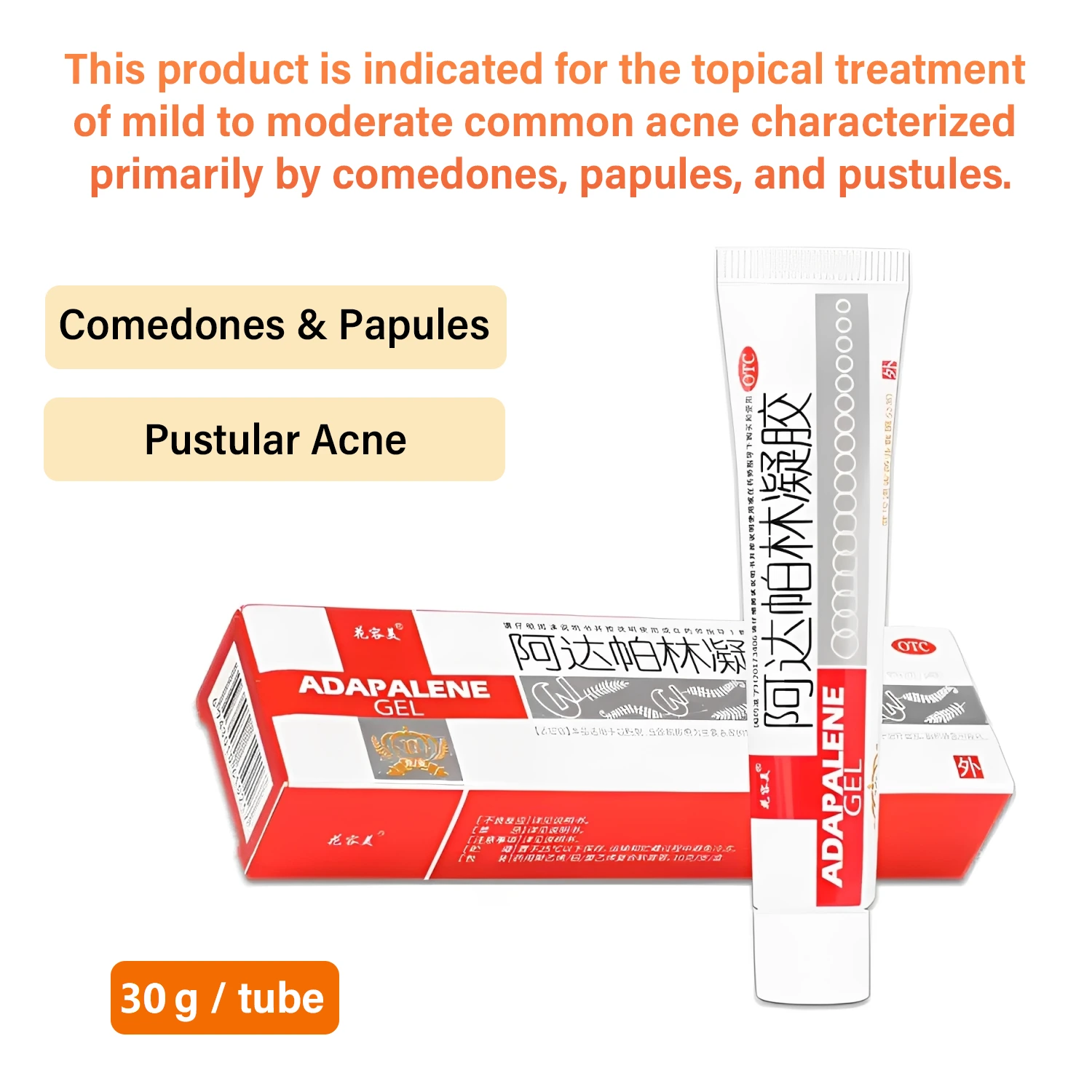 An acne treatment targeting breakouts, pimples, and pustules on the face, chest, and back.